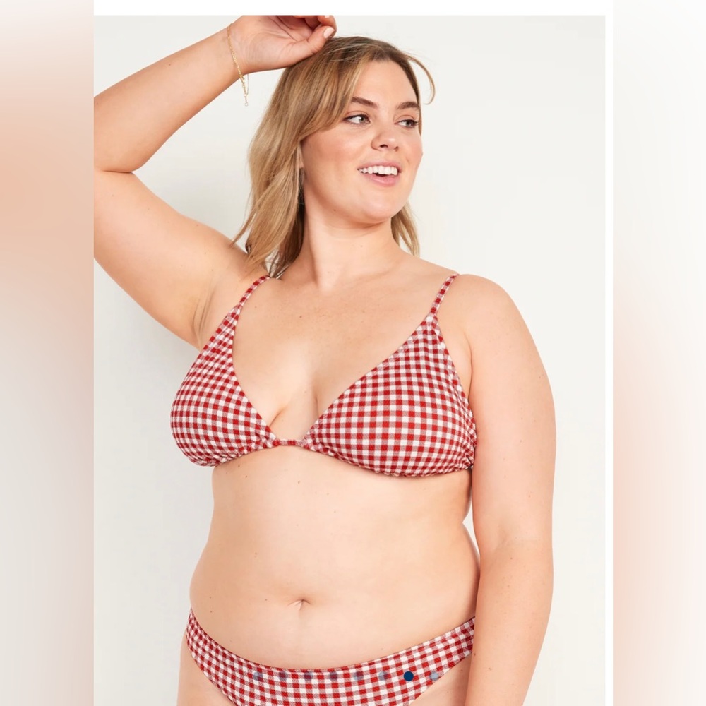 Old Navy 3-piece bikini separates RED WHITE AND BLUE good used condition